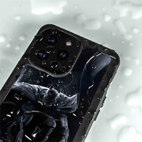 DC Comics Arkham Origins Batman In action pose iPhone 15 Pro Waterproof Case